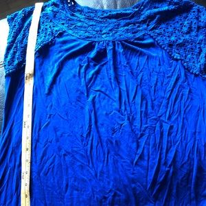 Cobalt blue T with details- XL